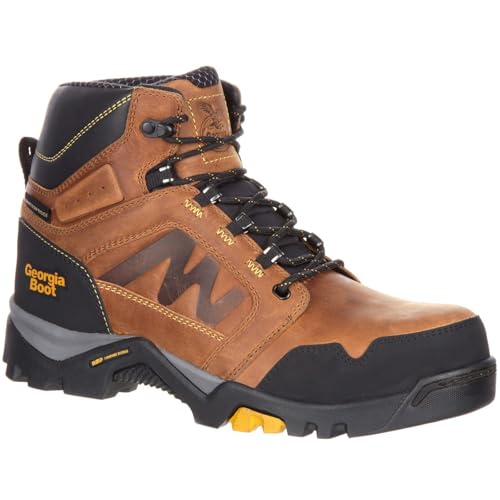 Georgia Boot Amplitude Men's Waterproof Work Boot, Trail Crazy Horse, Size 9(W)