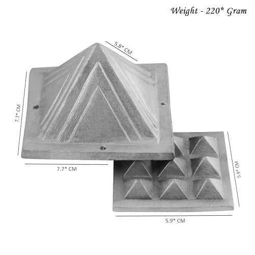 Image of Vastu Zinc 2 Layer Pyramid |Size- 3Inch |Zinc Vastu Remedy |Pyramid for Positive Energy, Health & Wealth | Vastu Dosh Remedies for Home | North, NNE, NE | Pack of 1