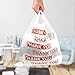 Ginkgo 140 PCS Plastic Thank You Bags with Handles, T-Shirt Bags For Small Business, Grocery, Shopping and Food