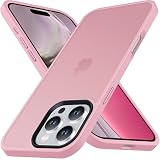Anqrp iPhone 16 Pro Max 用 ケース 半透明 耐衝撃 滑り止め 米軍MIL規格 指紋防止 マットケース ストラップホール付き ワイヤレス充電対応 スマホケース アイフォン16 プロマックス カバー 6.9インチ ベイビーピンク