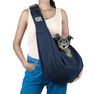 Dog Sling Carrier for Small Dogs & Cats – Reversible & Soft Pet Carrier, Adjustable Strap, Hands-Free Puppy Carrier for Dogs 0-15 lbs, Lightweight & Comfortable Sling for Travel, Walking & Outdoors