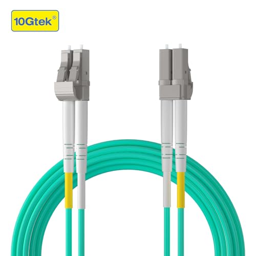Image of 10Gtek Fiber Patch Cable - LC to LC OM3 10Gb /Gigabit Multi-Mode Jumper Duplex 50 /125μm LSZH Fiber Optic Cord for SFP Transceiver, Aqua, 8-Meter(26.2ft)