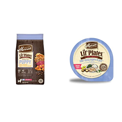 Merrick Lil’ Plates Grain Free Small Breed Puppy Dry Dog Food And Wet Puppy Food Chicken Bundle Pack #TOP30