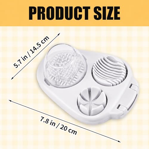 3 in 1 Egg Slicer for Hard Boiled Eggs with Cleaning Brush by DJBNT - Used condition - Image 8