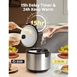 COMFEE' Rice Cooker with 6 Functions, Nonstick Pot, 10-Cups Uncooked Rice - Image 6