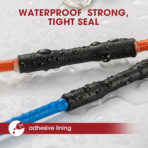 Gaine thermorétractable 4:1 double paroi adhésive noire isolation câble protection étanche 5,5m