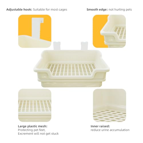 RMNHPTK Caixa de areia de coelho grande coelho vaso sanitário coelho penico canto de treinamento pan