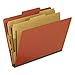 Pendaflex Classification Folders, Letter Size, 6 Section, Brick Red, 2/5 Cut, 10/Box (1257R)