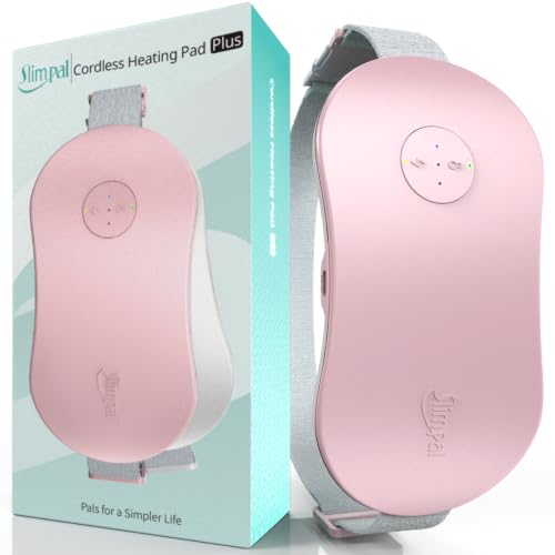 Image of Slimpal Heating Pad for Period Cramps, Portable Cordless Electric Heating Pad for Menstrual Pain Relief, Stocking Stuffers, Rechargeable Wearable Heat Pad for Her Women Girl Wife, Pink