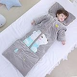 Saco de dormir de invierno para bebé con alimentación caliente de manga larga en un sueño de alta calidad, seguro y saludable para su hijo a una temperatura constante en el saco de dormir para bebé