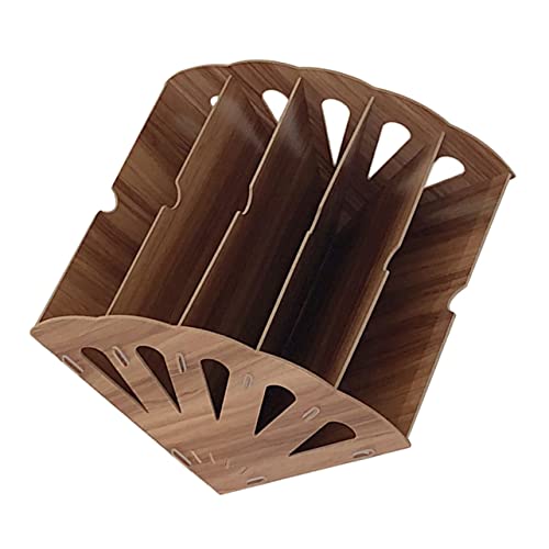 Cabilock シー扇形 木製 多収納棚 ブックスタンド ファイルオーガナイザー オフィス収納ラック 別