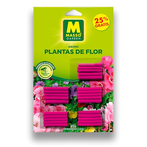 Bastoncitos de Abono para Plantas de Flor 25 Unid. MUY EFECTIVOS | Nutrición Completa para 3 Meses | Abono en Bastoncillos de Liberación Lenta Plantas de Interior y Exterior NPK 6-8-12 | Nexum Market