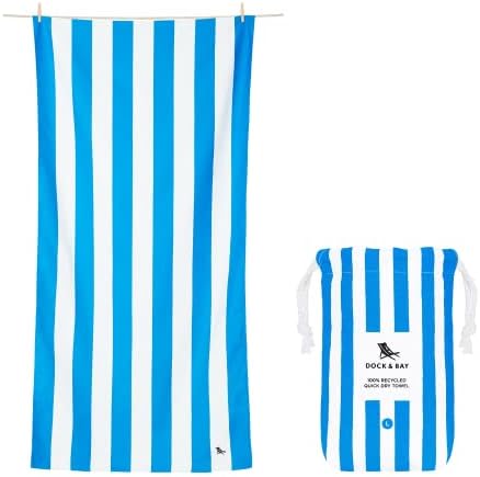 Quick Drying Beach Towels for Travel - Absorbent Towel for Swimmers, Sand Free Towel - Large Beach Towels for Kids & Adults - 100% Recycled
