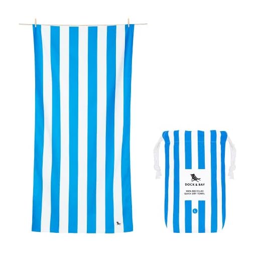 Dock & Bay Beach Towel - 100% Recycled - Includes Bag - Large (160x90cm, 63x35)