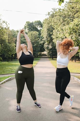 Image of MOREFEEL 3 Pack 8 inch High Waisted Biker Shorts for Women, Casual Summer Knee Length Tummy Control Running Athletic Yoga Shorts