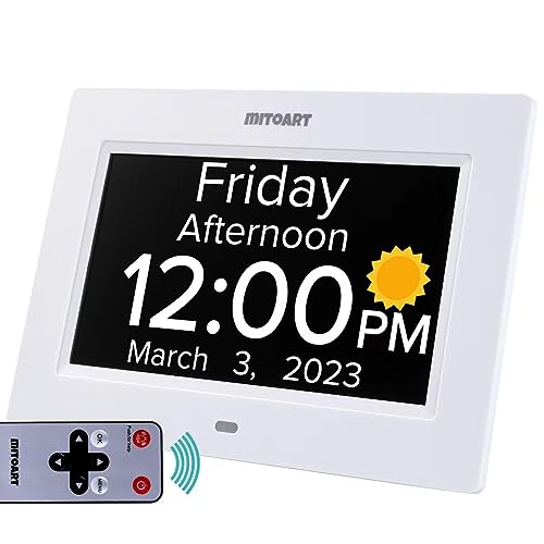 Mitoart Digital Alarm Clock with Date and Day of Week