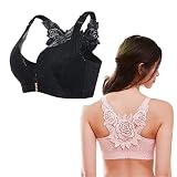 Floral Secrets Comfort Rose Bra, Comfort Rose Bra, Plus Size Rose Front Closure Lace Comfy Bras (36/
