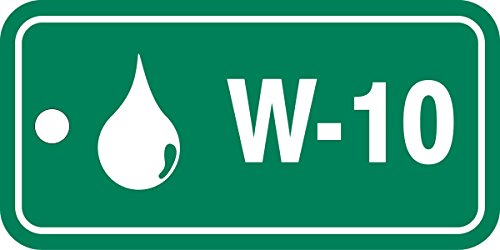 Tag W-10 Water Accuform TDF910VPM en plastique vert et blanc lot de 5