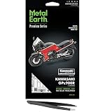 Metal Earth Premium Series Kawasaki Ninja GPz900R 3D Metal Model Kit Bundle with Tweezers Fascinations