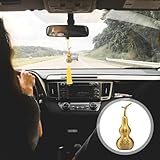 SUPVOX Llavero Colgante de Cobre Puro Diseño de Calabaza Wu Lou Abierto y Símbolo Bagua, Colgante Decorativo para Coche y Oficina, 10.5 Cm, Adorno Feng Shui para Prosperidad y Protección