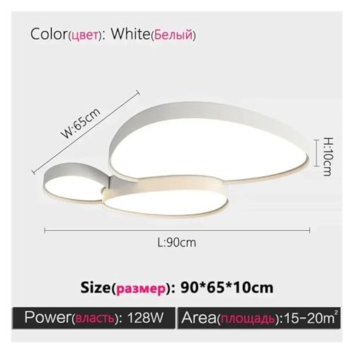 Plafonnier LED moderne 90cm à haute diffusion pour chambre à coucher - 2