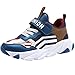 Scarpe Sportive Bambini e Ragazzi Scarpe da Corsa Ginnastica Respirabile Mesh Running Sneakers Fitness Casual(H Blu Marrone,32 EU)