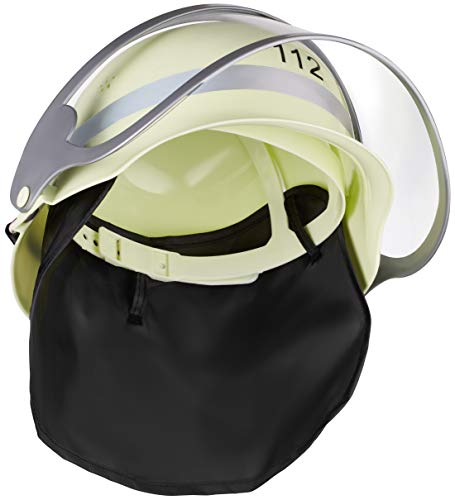 Balinco 112 Feuerwehrhelm für Kinder mit verstellbarer Größe, klappbarem Visier & Nackenschutz, Kostümhut, Geburtstagsfeiern, Karneval & Halloween