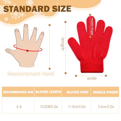 ONESING 16 Pairs Knitted Winter Gloves Children Gloves Bulk Kids Gloves for Boys Girls - Keep Little Hands Warm and Trendy3