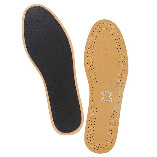 Lightweight Imitation Leather Insoles Shoe Inserts with EVA Cushioning for Enhances Comfort During Walking Standing EVA Cushioni