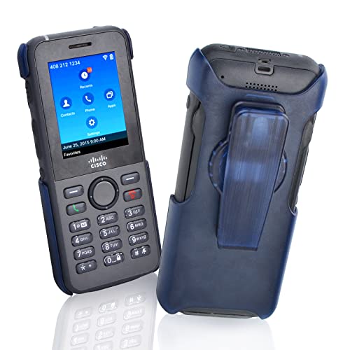 iGuerburn VoIP Phone Case for Cisco 8821 & Cisco 8821-EX, Cisco Phone Holder with 360° Swivel Belt Clip (Blue)