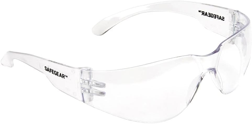 J. J. Keller & Associates, Inc. SAFEGEAR Clear Safety Glasses 5-pk. - Anti-Fog & Anti-Scratch Safety Glasses for Men & Women, Clear Frame - ANSI Z87.1 Compliant, UV Protection, Lightweight