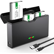3 Pack NP-BX1 Battery with Charger, 1520mAh Battery for Sony NP-BX1/M8, ZV-1, ZV-1 II, Cyber-Shot DSC-HX80, HX90V, HX95, HX99, RX1, RX1R II, RX100 II/III/IV/V/VA/VI/VII, FDR-X3000