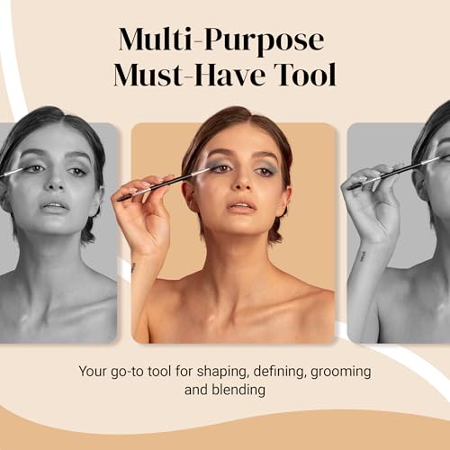 KESHIMA Eyebrow Brush Duo – Premium Angled Eye Brow Brush & Spoolie – Precision Eye Makeup Tool for Applying & Blending Powder, Gel & Liquids - Thumbnail 6
