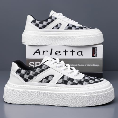 Men's Checkered - Pattern Sneakers, Stylish Casual Sports Shoes - Ideal for Street Styles, Daily Hangouts & Urban Commutes4
