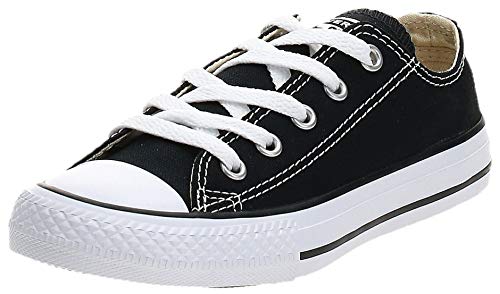 Converse unisex-child Chuck Taylor All Star Low Top Sneaker, black, 4 M US Toddler
