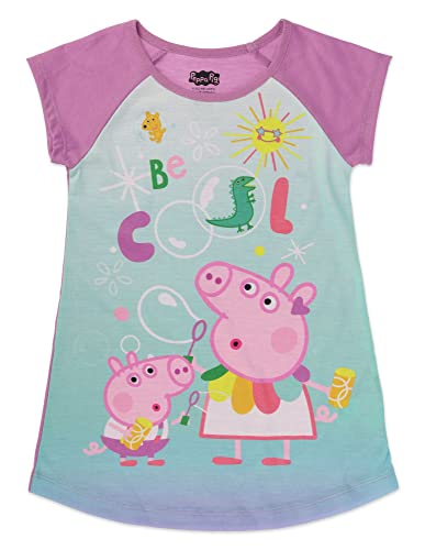 Peppa Pig Girls' Pajama Dorm Nightshirt Short Sleeve