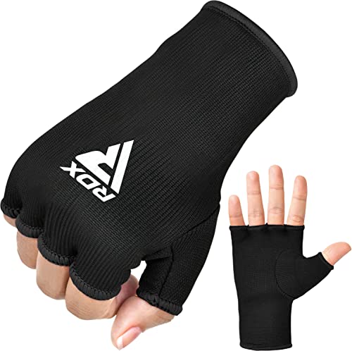 Rdx Boxing Hand Wraps Inner Gloves Men Women, Half Finger Elasticated Bandages, Under Mitts Fist Protection, Muay Thai, Kickboxing, Mma, Martial Arts Speed Bag Punching Training (Black White, Xl) #TOP12