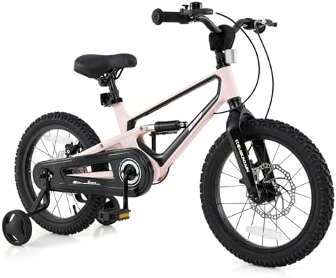 BABY JOY Kids Bike, 16" Lightweight Alloy Sporty Bicycle w/Dual D...