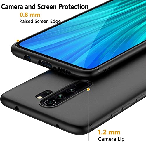 Image of Mobile Back Cover Case for Redmi Note 8 Pro (Silicone Case|CameraProtection|Black SC1510)