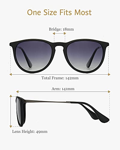 ANRRI Polarized Vintage Round Sunglasses for Women Men Classic Retro Designer Style3