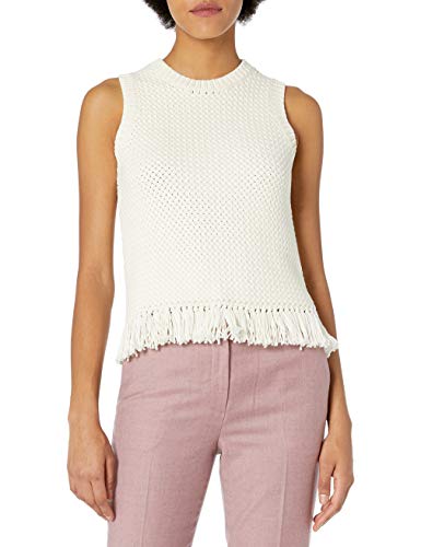 Theory Women's Meenara Mw Soft Chai Sweater, Shell White, L
