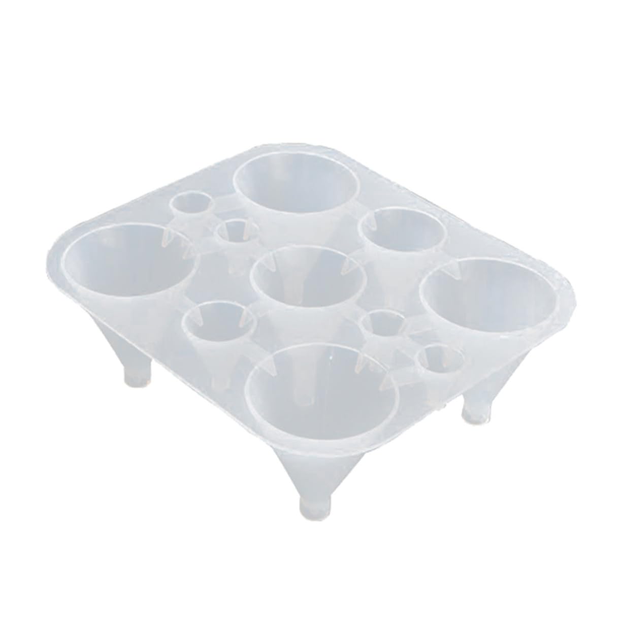 SHINEOFI 2piezas Molde De Silicona Para Repostería Forma De Cono Compartimentos Para Pasteles Fondant y Manualidades Para Hornear y Decorar Postres