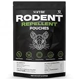 Rodent Repellent Pouches 12-Pack Mouse Repellent for Home RV Garage Car Basement, Mice Indoor & Outdoor Deterrent, Peppermint Cinnamon Cedarwood Rat Repellent, Plant-Based Natural Pest Control