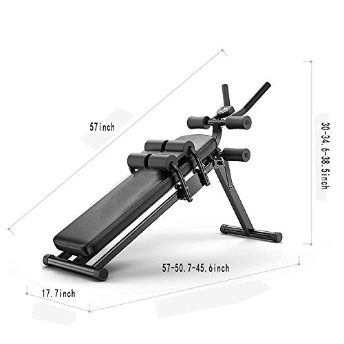 FEILA Adjustable Folding Fitness Barbell Rack and Weight Bench Weight Bench with Upgraded Wider Backrest Seat InclineDecline Exercise Workout Bench for Home Gym, Strength Training Full Body Workout