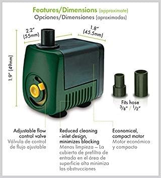Miniatura 3 de Bomba para estanque con suministros Pennington Aquagarden, Negro