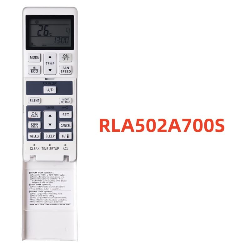 1 Mando a Distancia de Repuesto for Controlador Aire Acondicionado RLA502A700B(RLA502A700S)