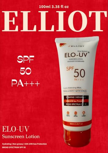 Image of Elliot Elo-UV Sunscreen Lotion for All Skin Types, SPF 50, PA+++, 100ml