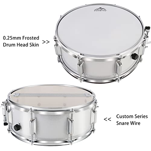 image for EASTROCK Snare Drum Set 14X5.5 Inches for Student Beginners with Gig B