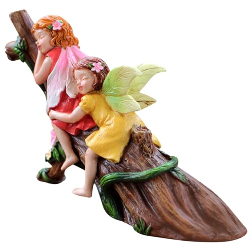 Statue de fée artisanale en résine de qualité supérieure pour ornement chic de maison