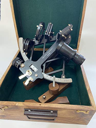 Malla Inc Trabajo Navegacional Sextante de Aluminio Sólido Con Caja de Madera Inc.   Nautical Tamaya Sextant   Original Sextant   Marine Sextant